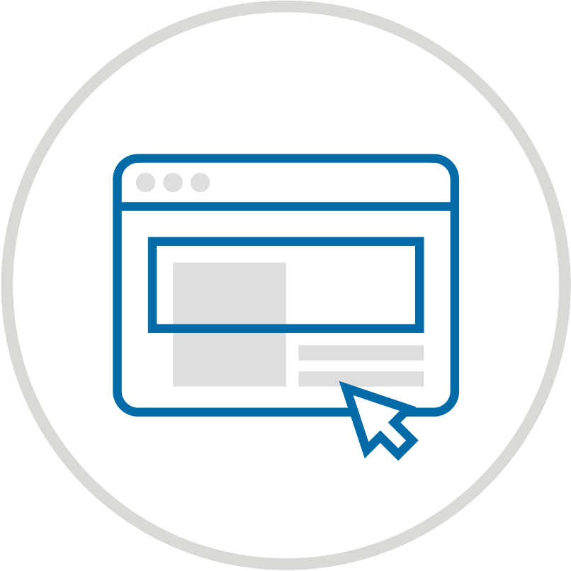 Icon of Webpage and Mouse for Device Management